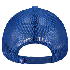 White/Royal Toronto Blue Jays New Era Distressed 9FORTY A-Frame Adjustable Trucker Hat