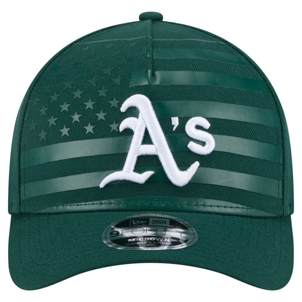 Green Athletics New Era American Flag 9FORTY M-Crown A-Frame Adjustable Hat