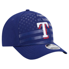 Royal Texas Rangers New Era American Flag 9FORTY M-Crown A-Frame Adjustable Hat
