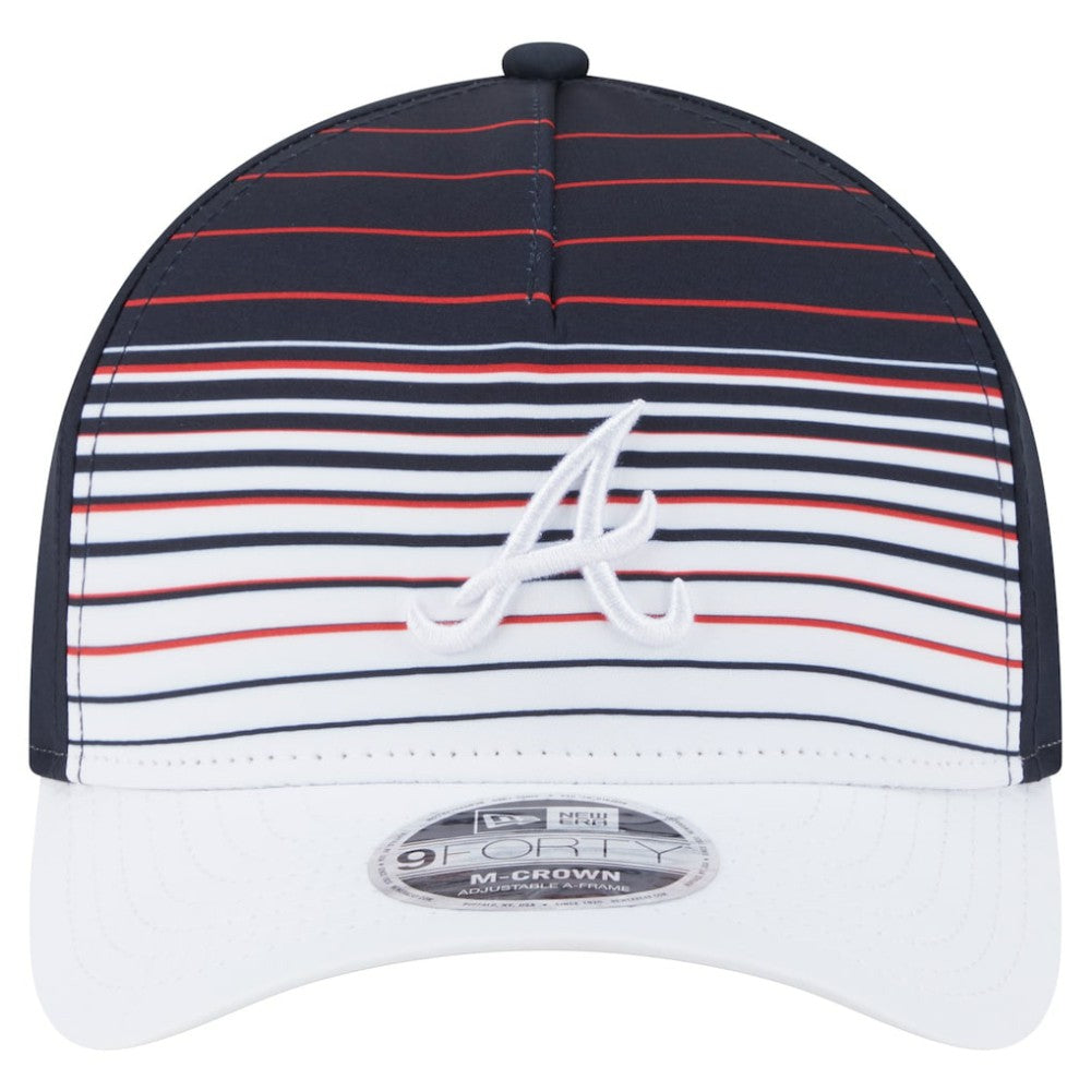 Navy Atlanta Braves New Era Gradient 9FORTY M-Crown Adjustable Hat