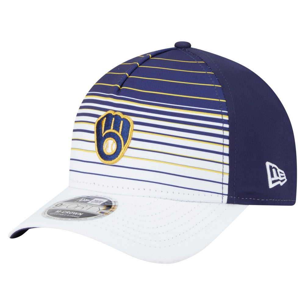 Navy Milwaukee Brewers New Era Gradient 9FORTY M-Crown Adjustable Hat