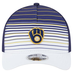 Navy Milwaukee Brewers New Era Gradient 9FORTY M-Crown Adjustable Hat