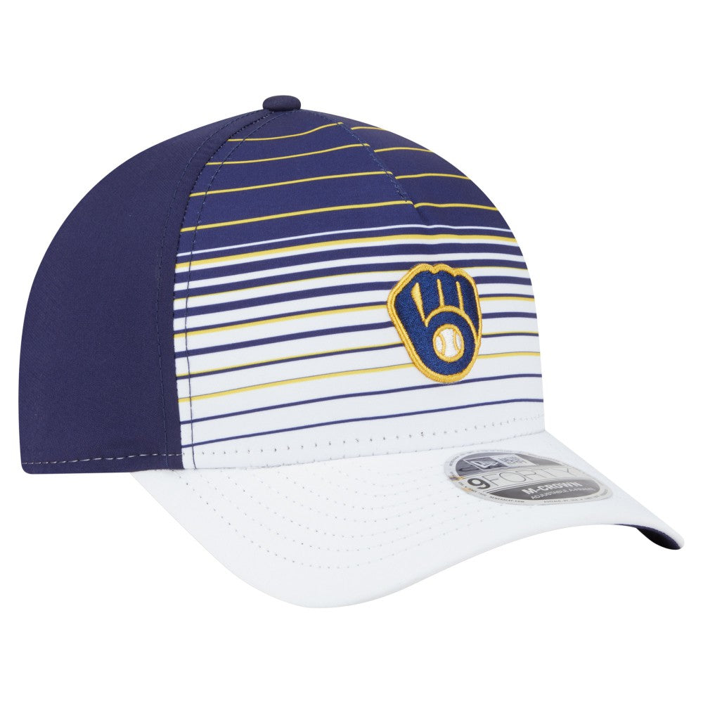 Navy Milwaukee Brewers New Era Gradient 9FORTY M-Crown Adjustable Hat