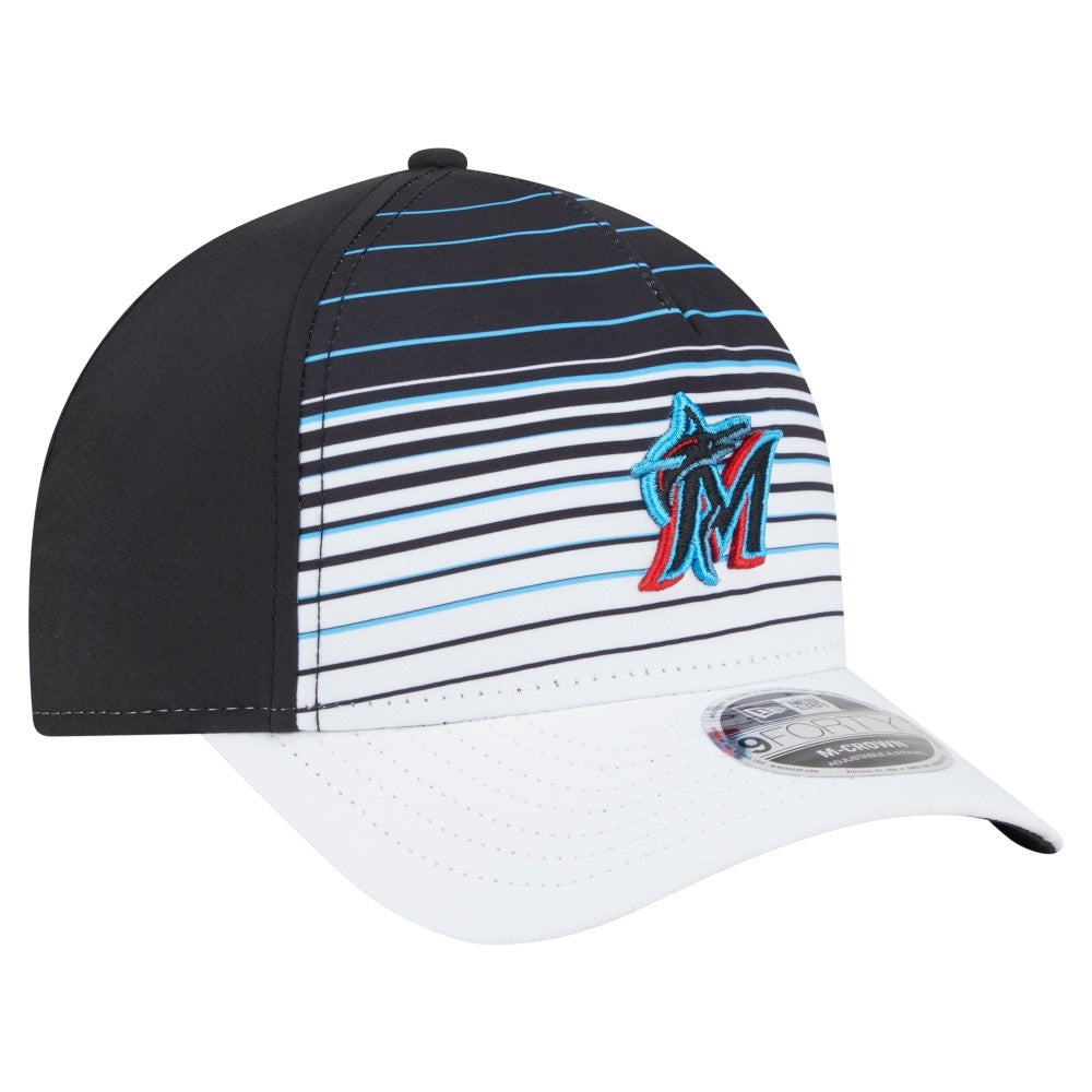 Black Miami Marlins New Era Gradient 9FORTY M-Crown Adjustable Hat