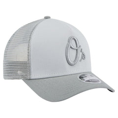 Gray Baltimore Orioles New Era Color Pack A-Frame 9FORTY Trucker Adjustable Hat