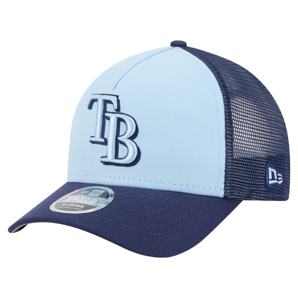 Light Blue/Navy Tampa Bay Rays New Era 2-Tone Color Pack 9FORTY M-Crown A-Frame Adjustable Hat