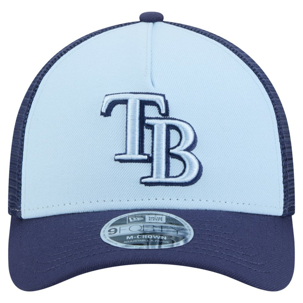 Light Blue/Navy Tampa Bay Rays New Era 2-Tone Color Pack 9FORTY M-Crown A-Frame Adjustable Hat