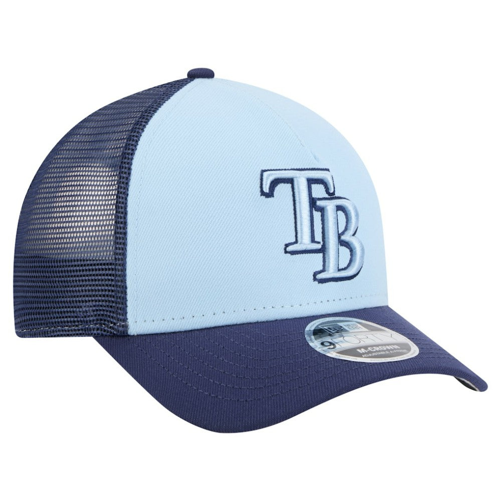 Light Blue/Navy Tampa Bay Rays New Era 2-Tone Color Pack 9FORTY M-Crown A-Frame Adjustable Hat