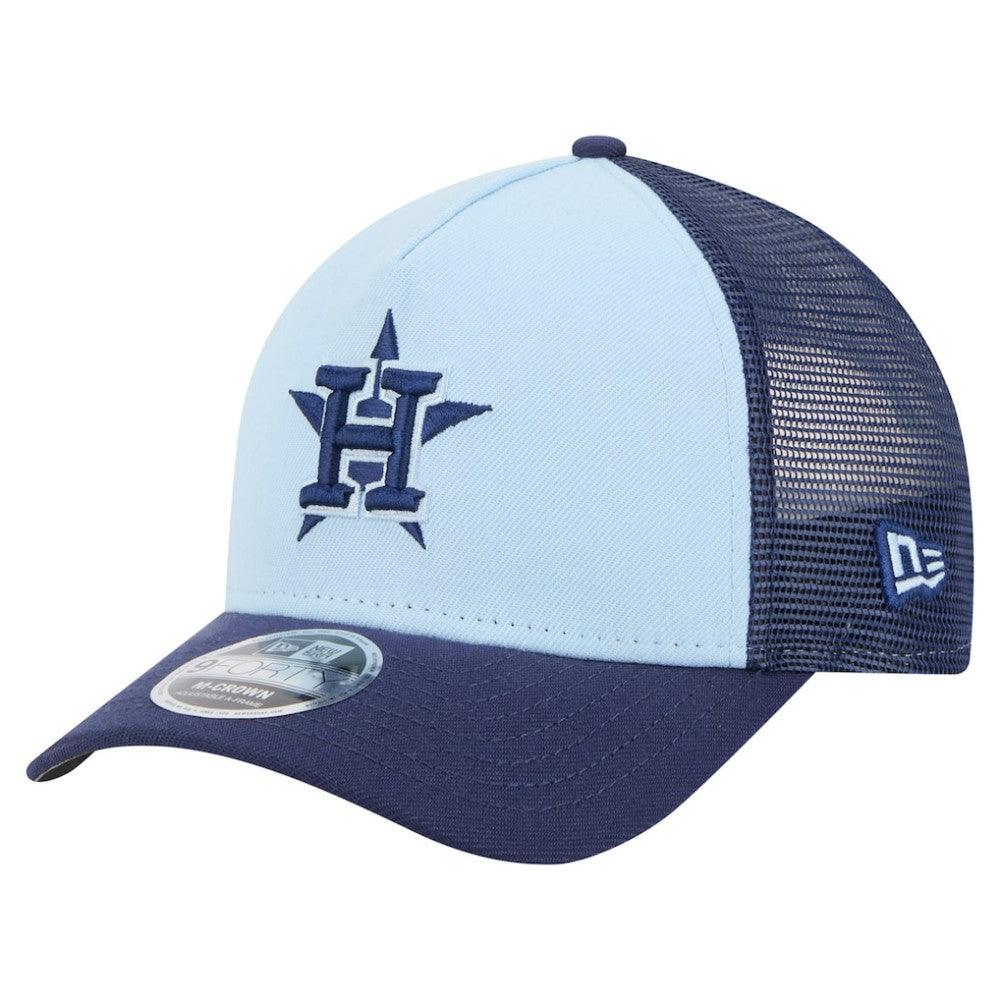 Light Blue/Navy Houston Astros New Era 2-Tone Color Pack 9FORTY M-Crown A-Frame Adjustable Hat