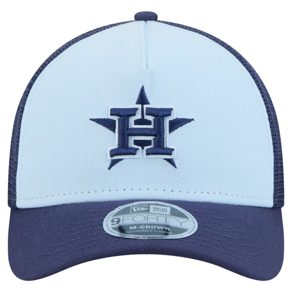 Light Blue/Navy Houston Astros New Era 2-Tone Color Pack 9FORTY M-Crown A-Frame Adjustable Hat