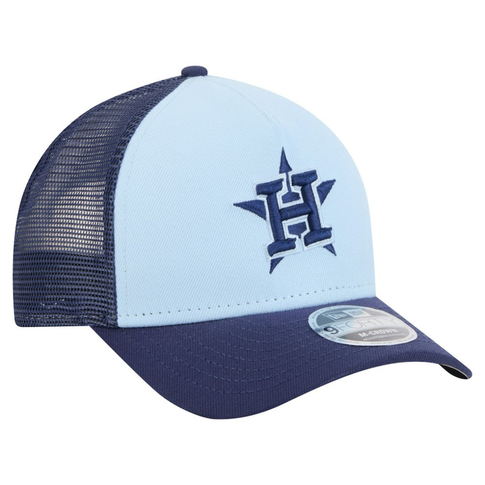 Light Blue/Navy Houston Astros New Era 2-Tone Color Pack 9FORTY M-Crown A-Frame Adjustable Hat