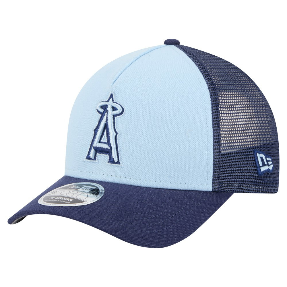 Light Blue/Navy Los Angeles Angels New Era 2-Tone Color Pack 9FORTY M-Crown A-Frame Adjustable Hat