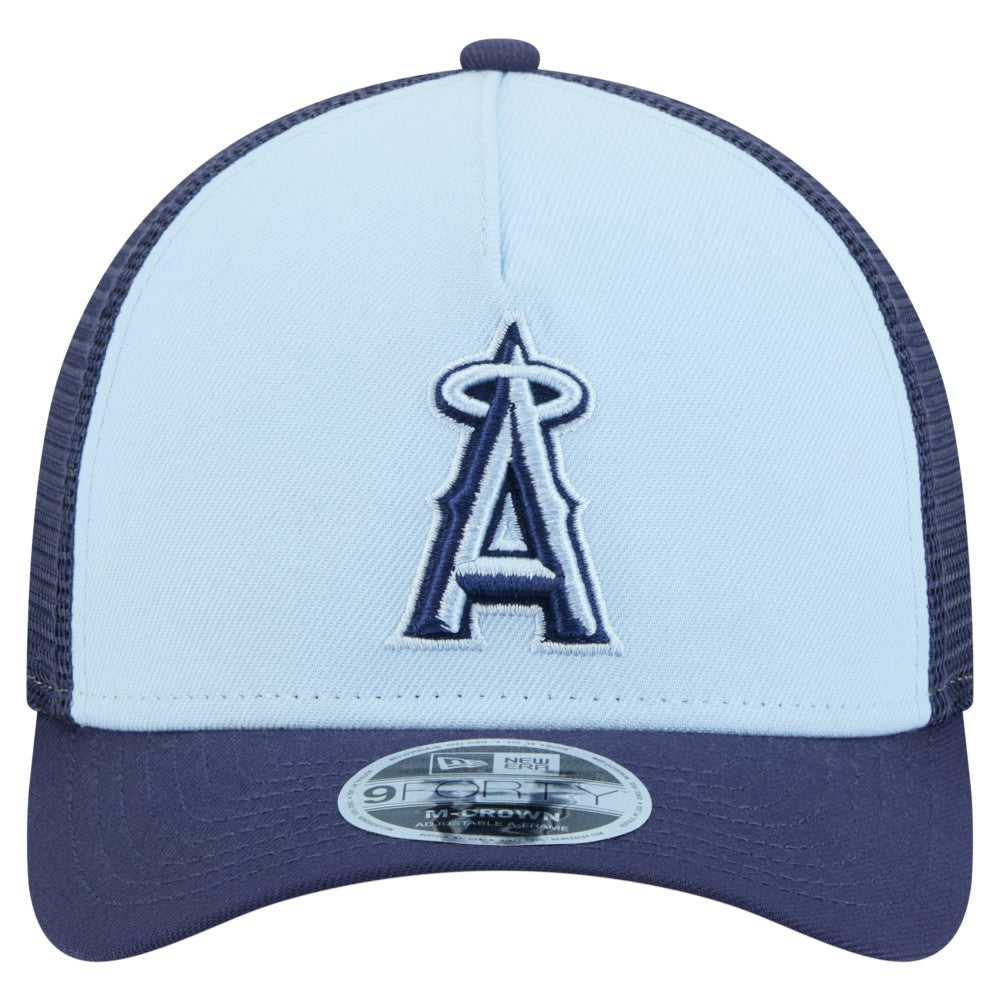 Light Blue/Navy Los Angeles Angels New Era 2-Tone Color Pack 9FORTY M-Crown A-Frame Adjustable Hat