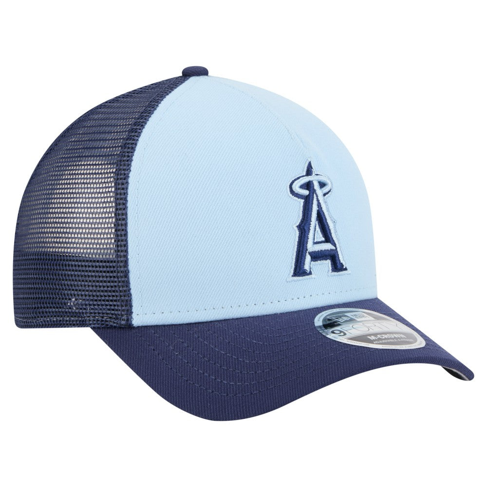 Light Blue/Navy Los Angeles Angels New Era 2-Tone Color Pack 9FORTY M-Crown A-Frame Adjustable Hat