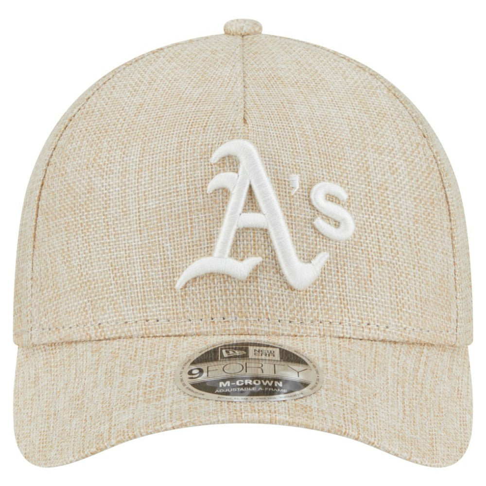 Beige Athletics New Era Cotton Weave M-Crown A-Frame 9FORTY Adjustable Hat