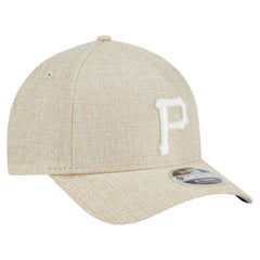 Beige Pittsburgh Pirates New Era Cotton Weave M-Crown A-Frame 9FORTY Adjustable Hat