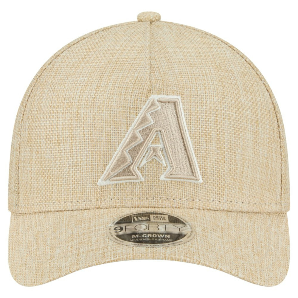 Beige Arizona Diamondbacks New Era Cotton Weave M-Crown A-Frame 9FORTY Adjustable Hat