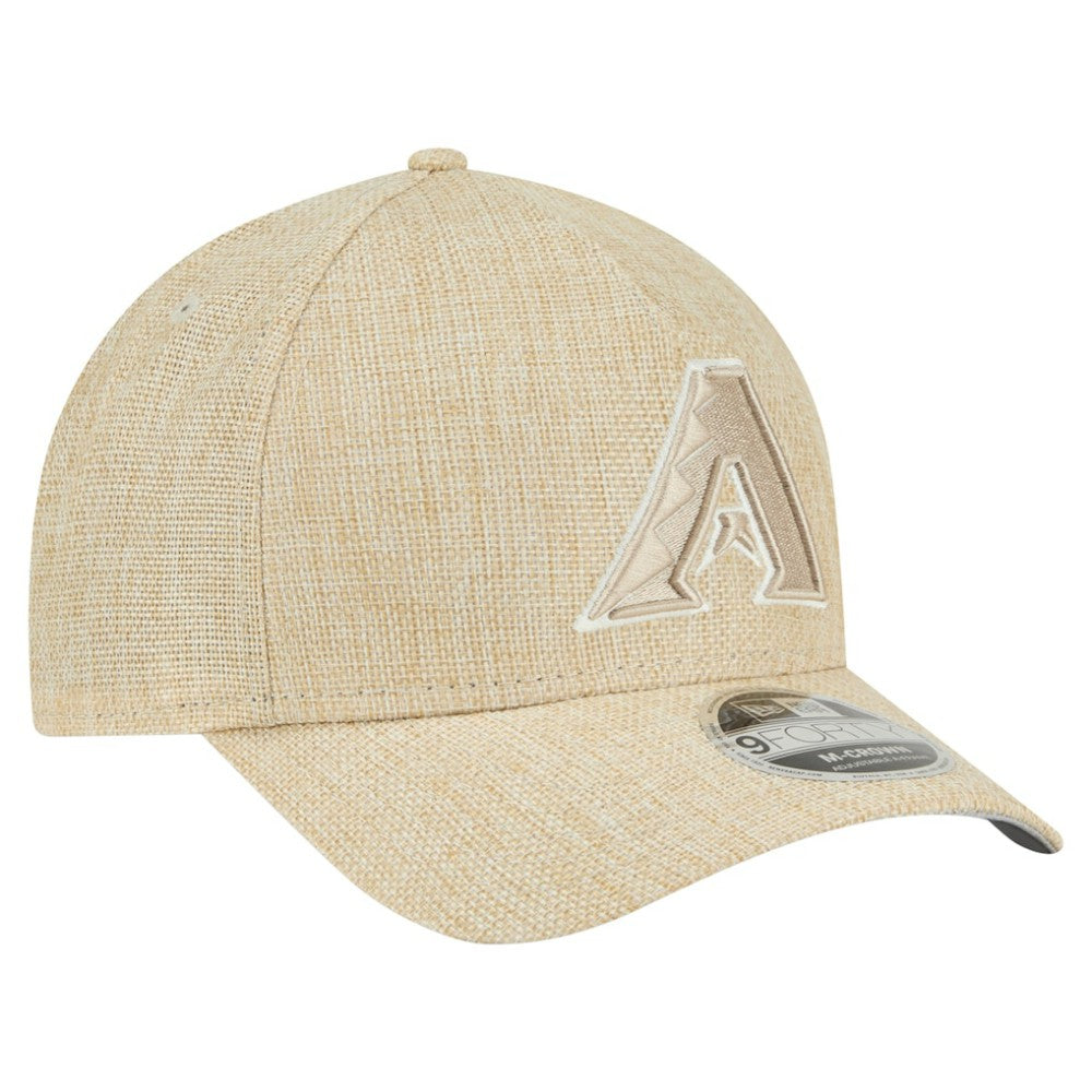 Beige Arizona Diamondbacks New Era Cotton Weave M-Crown A-Frame 9FORTY Adjustable Hat