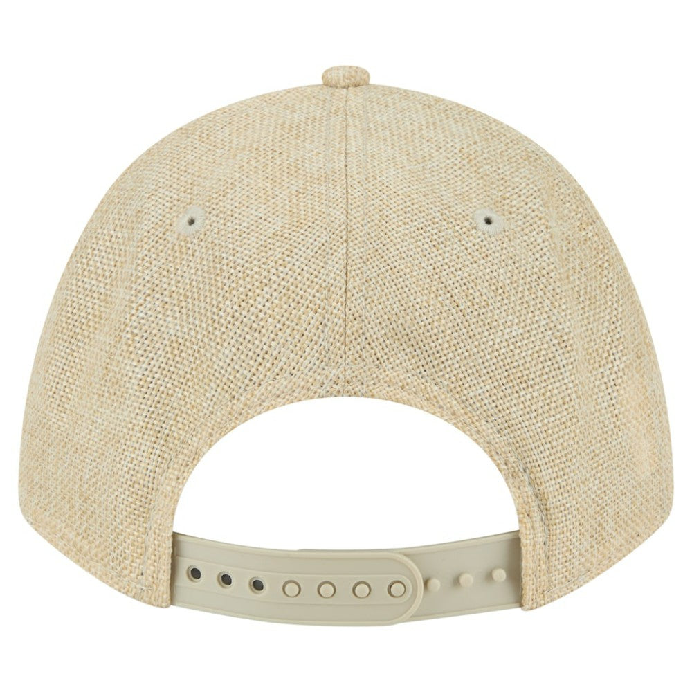 Beige Atlanta Braves New Era Cotton Weave M-Crown A-Frame 9FORTY Adjustable Hat