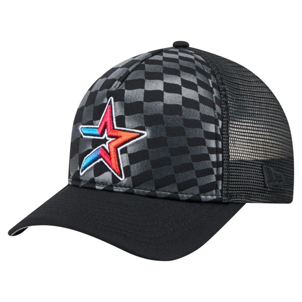 Black Houston Astros New Era Gradient 9FORTY A-Frame M-Crown Trucker Adjustable Hat