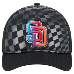 Black San Diego Padres New Era Gradient 9FORTY A-Frame M-Crown Trucker Adjustable Hat