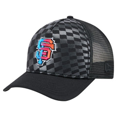 Black San Francisco Giants New Era Gradient 9FORTY A-Frame M-Crown Trucker Adjustable Hat
