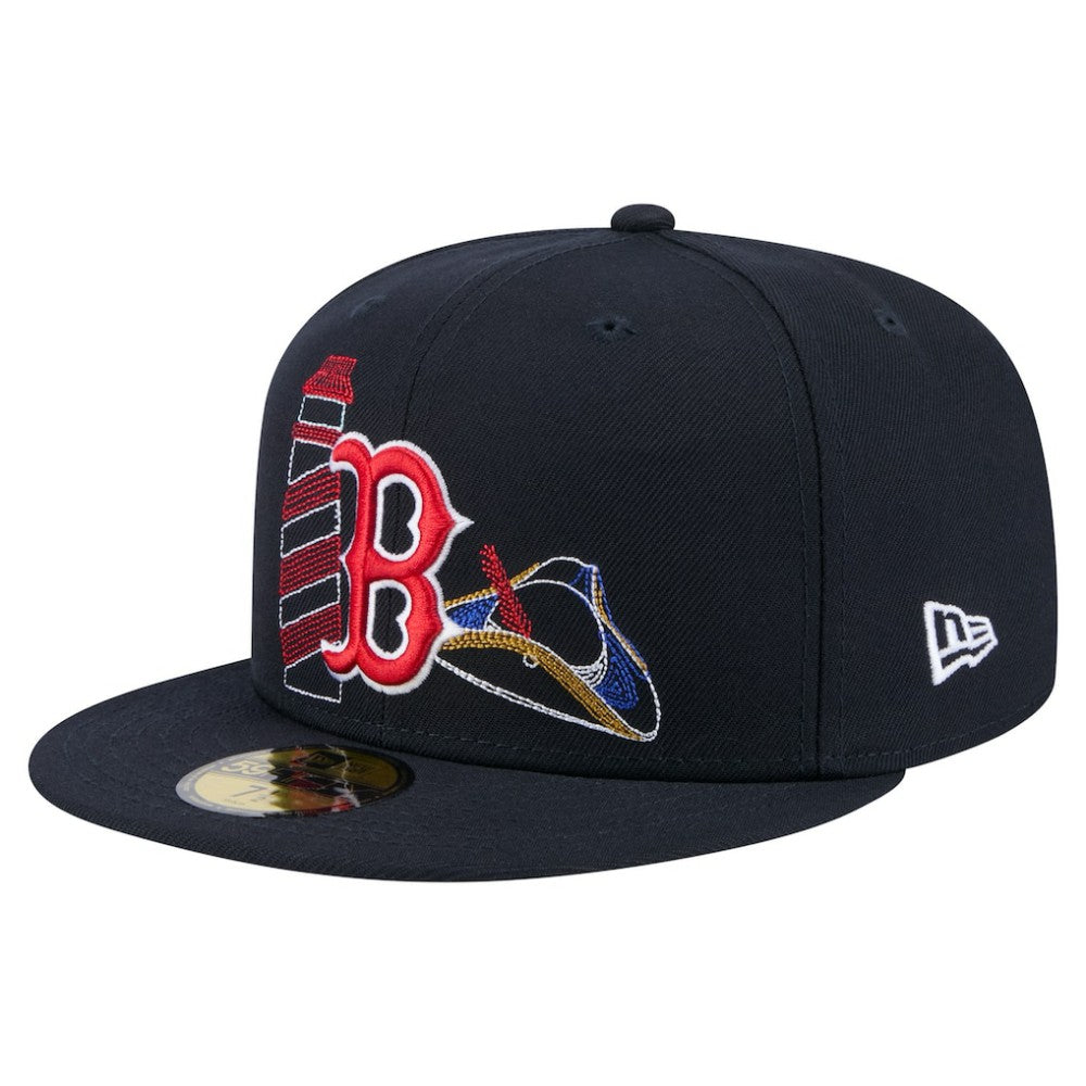 Navy Boston Red Sox New Era State Stitch 59FIFTY Fitted Hat