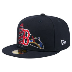Navy Boston Red Sox New Era State Stitch 59FIFTY Fitted Hat