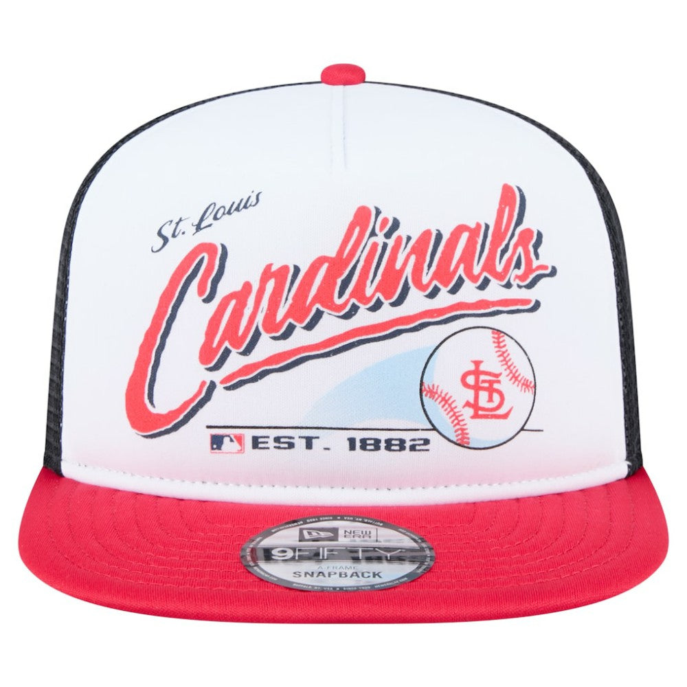 White/Red St. Louis Cardinals New Era Retro Script 9FIFTY Snapback Hat