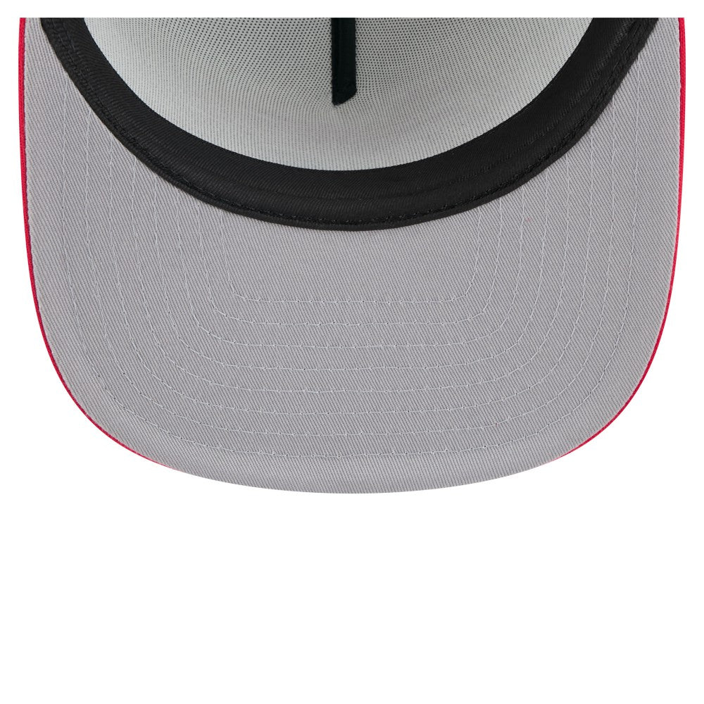 White/Red Cleveland Guardians New Era Retro Script Trucker 9FIFTY Snapback Hat