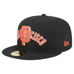 Black San Francisco Giants New Era Overlap 59FIFTY Fitted Hat