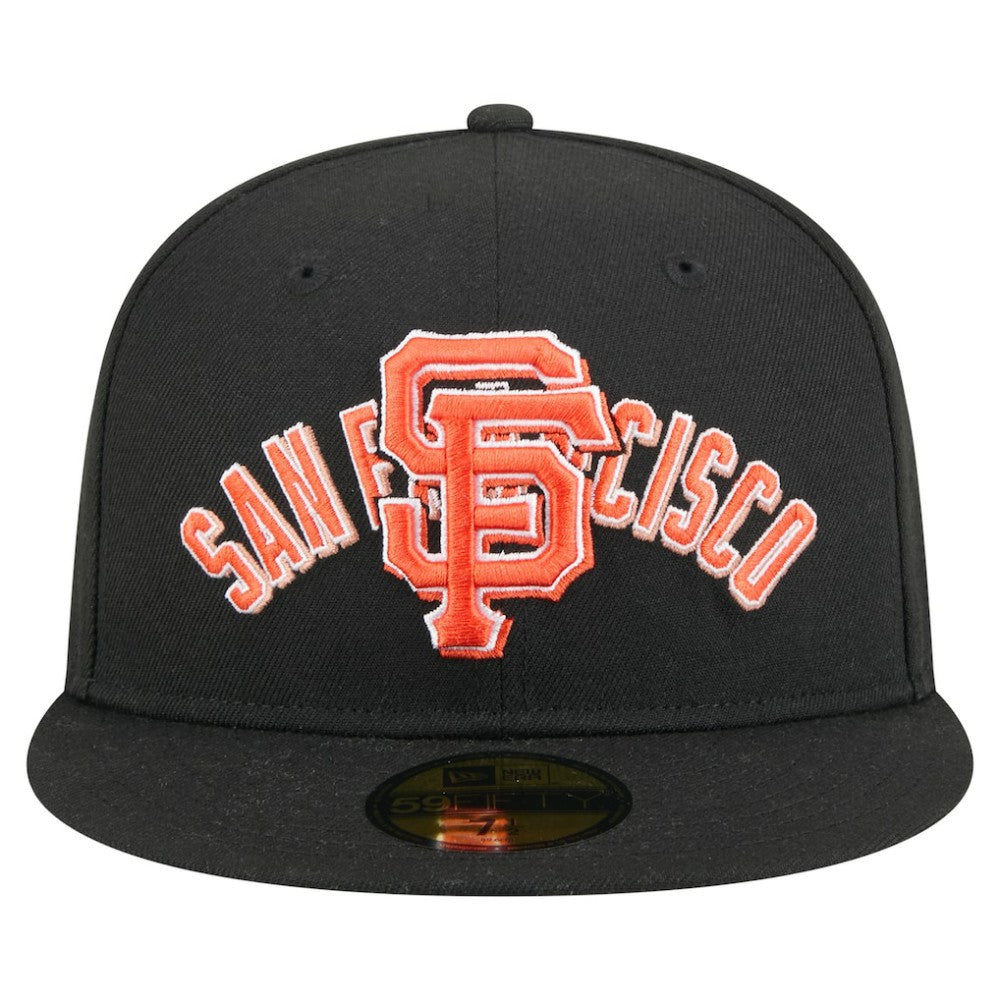 Black San Francisco Giants New Era Overlap 59FIFTY Fitted Hat