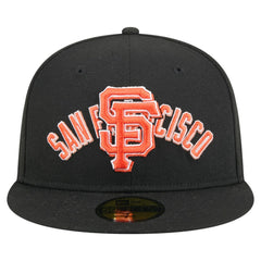Black San Francisco Giants New Era Overlap 59FIFTY Fitted Hat