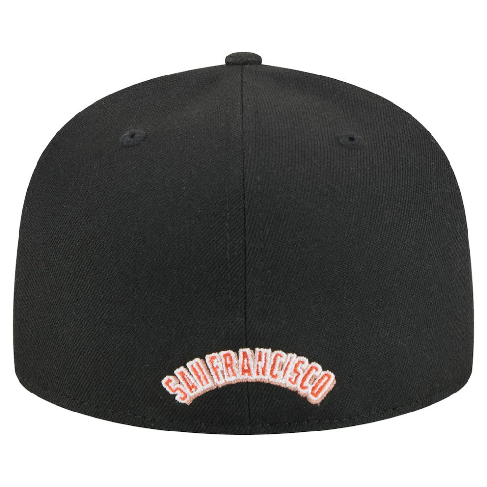 Black San Francisco Giants New Era Overlap 59FIFTY Fitted Hat
