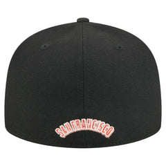 Black San Francisco Giants New Era Overlap 59FIFTY Fitted Hat