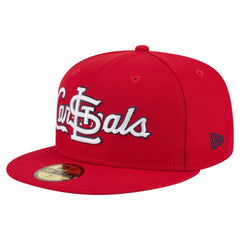 Red St. Louis Cardinals New Era Overlap 59FIFTY Fitted Hat