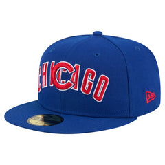 Royal Chicago Cubs New Era Overlap 59FIFTY Fitted Hat