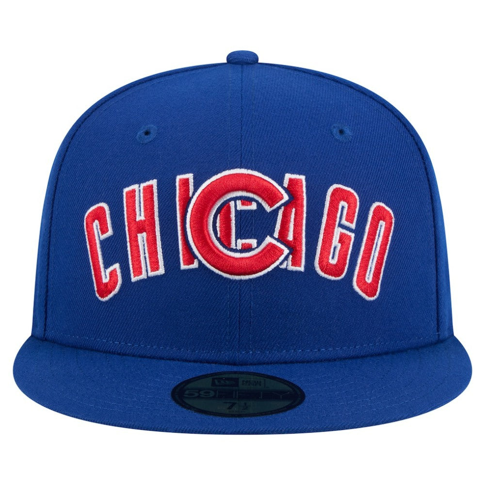 Royal Chicago Cubs New Era Overlap 59FIFTY Fitted Hat