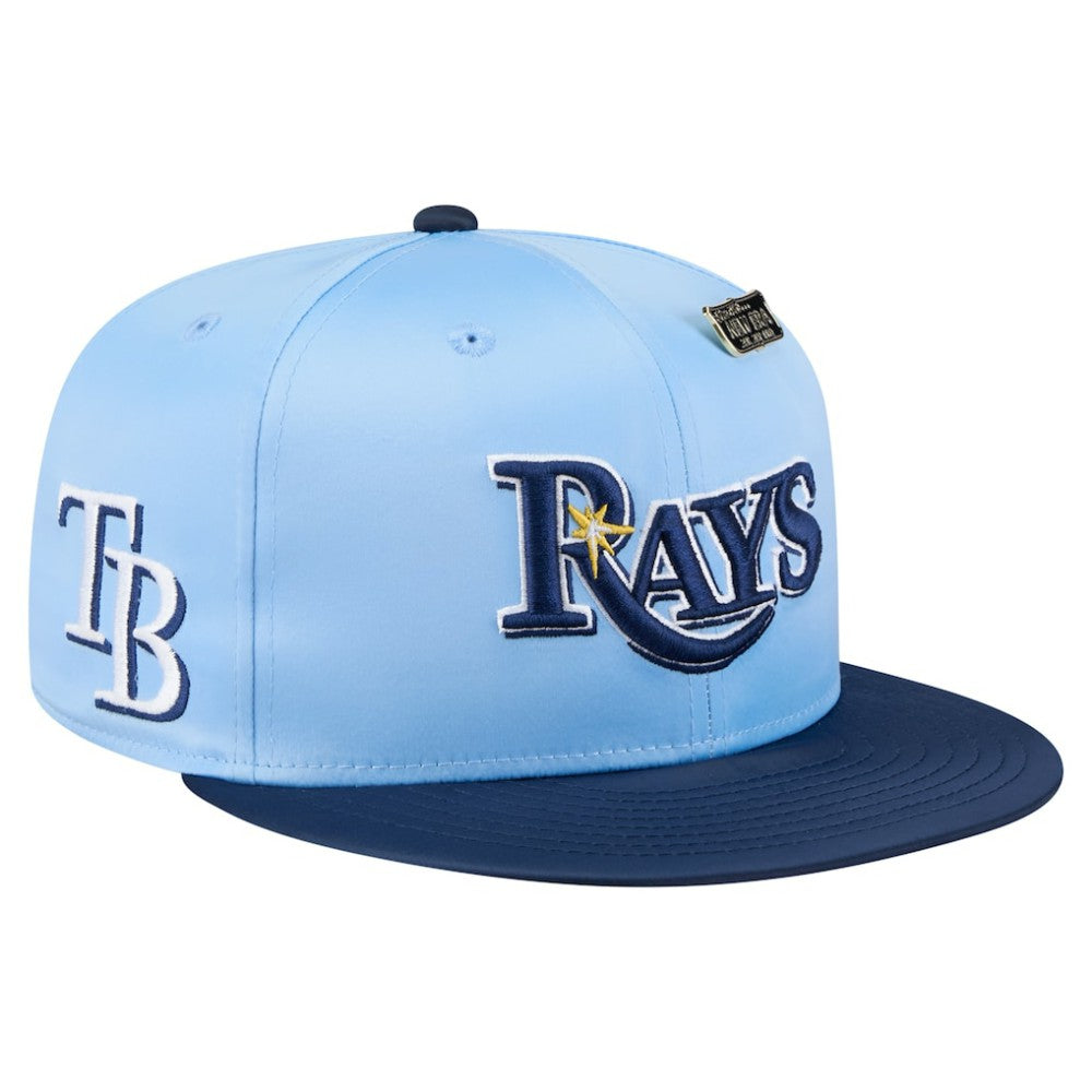 Light Blue/Navy Tampa Bay Rays New Era Satin 59FIFTY Fitted Hat