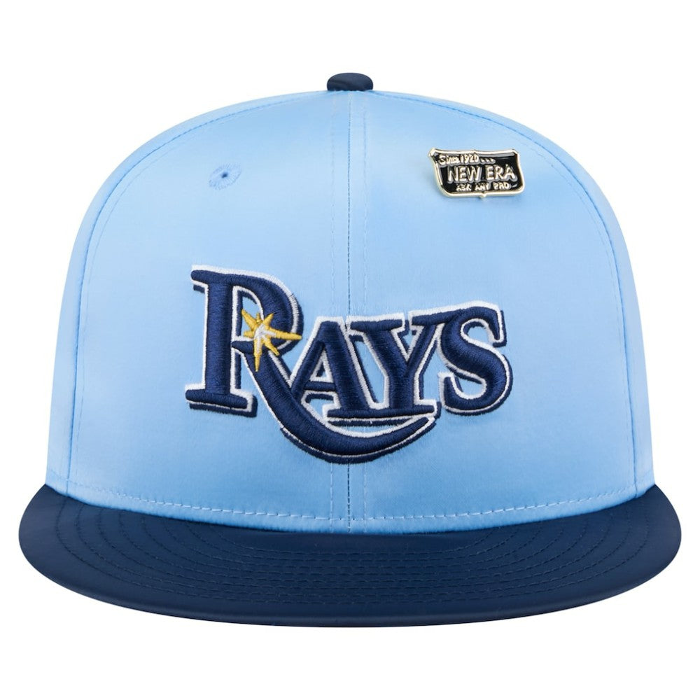 Light Blue/Navy Tampa Bay Rays New Era Satin 59FIFTY Fitted Hat