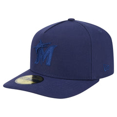 Navy Miami Marlins New Era Color Pack A-Frame 59FIFTY Fitted Hat