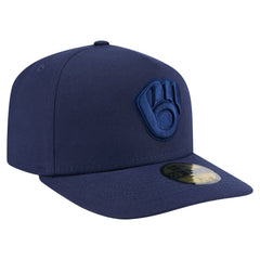 Navy Milwaukee Brewers New Era Color Pack A-Frame 59FIFTY Fitted Hat