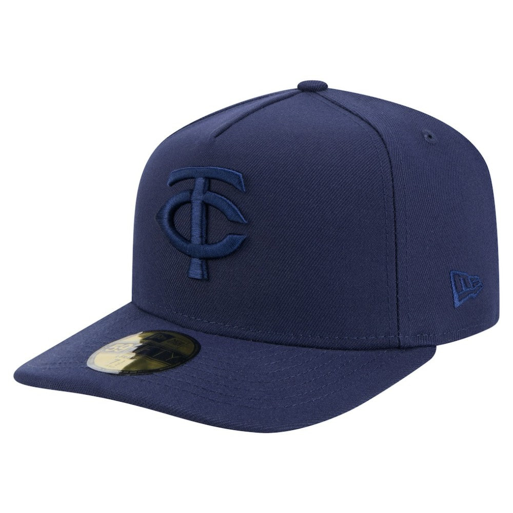 Navy Minnesota Twins New Era Color Pack A-Frame 59FIFTY Fitted Hat