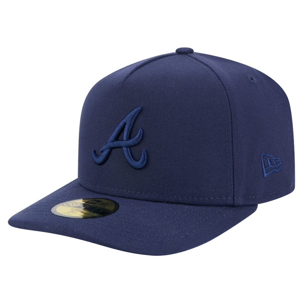 Navy Atlanta Braves New Era Color Pack A-Frame 59FIFTY Fitted Hat