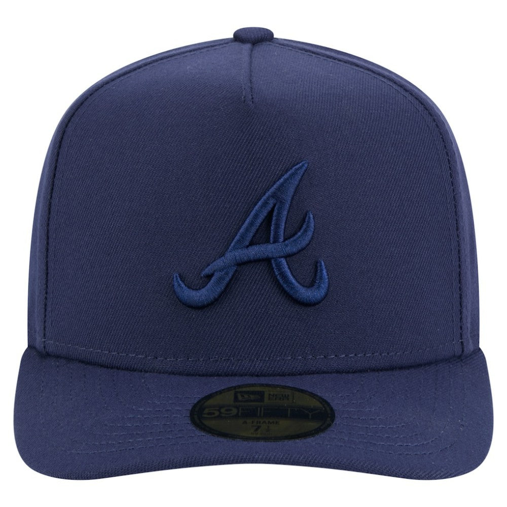 Navy Atlanta Braves New Era Color Pack A-Frame 59FIFTY Fitted Hat