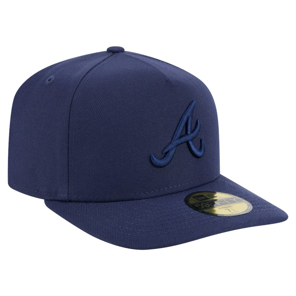 Navy Atlanta Braves New Era Color Pack A-Frame 59FIFTY Fitted Hat