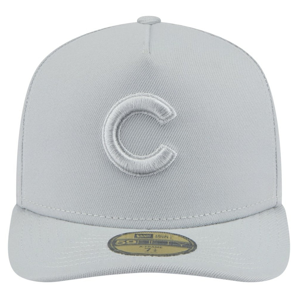 Gray Chicago Cubs New Era Colorpack A-Frame 59FIFTY Fitted Hat