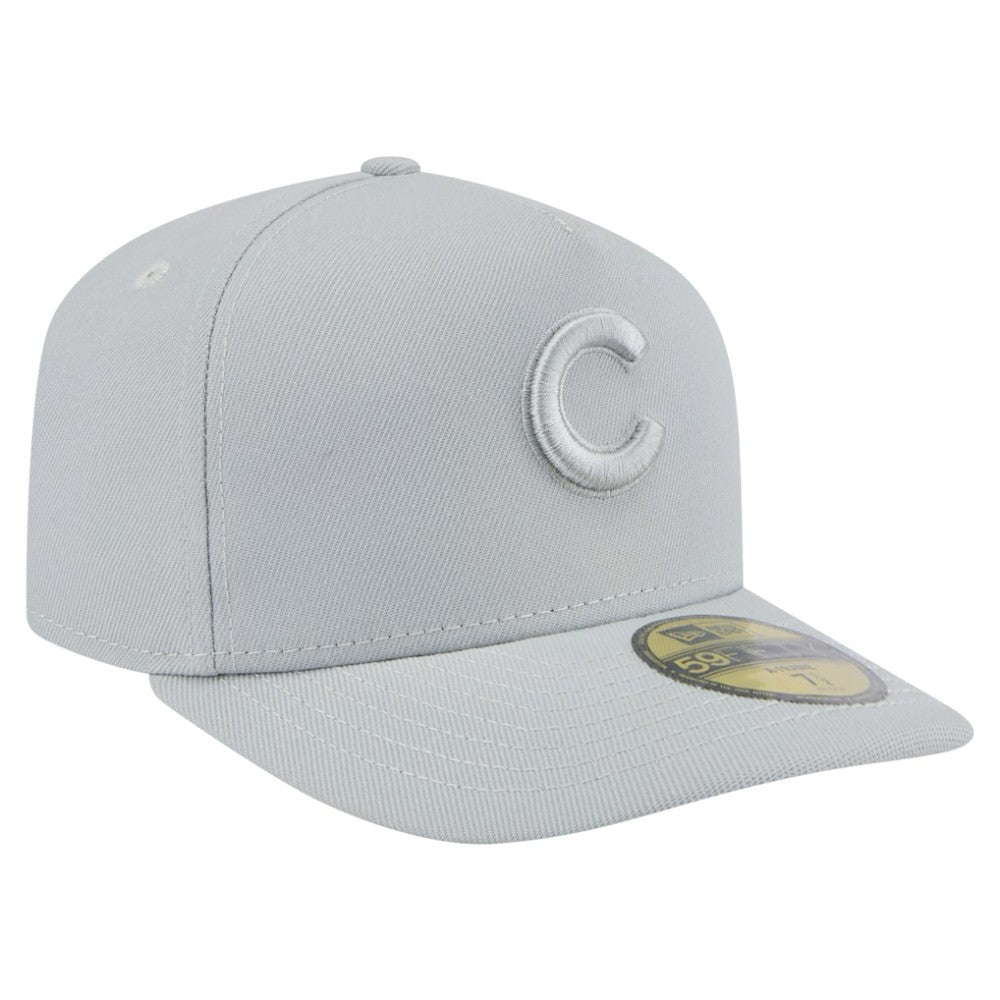 Gray Chicago Cubs New Era Colorpack A-Frame 59FIFTY Fitted Hat