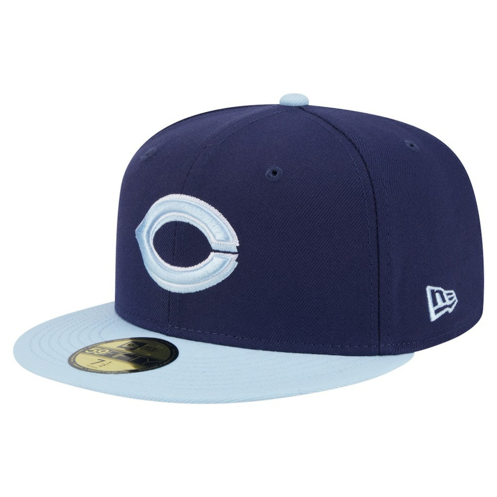 Navy/Light Blue Cincinnati Reds New Era Color Pack 2-Tone 59FIFTY Fitted Hat