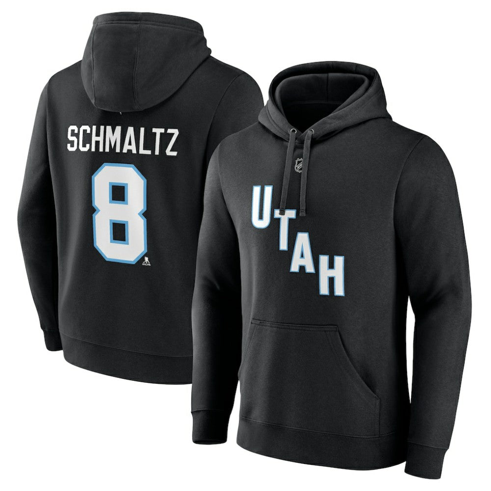 NHL Nick Schmaltz NHL Utah Fanatics Authentic Stack Name & Number Tri-Blend Pullover Hoodie